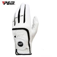 PGM Men Golf Gloves Full Kid Cape Genuine Leather Sport Hand Glove Wear Single Left Right Handed Breathable Skid-proof ST021