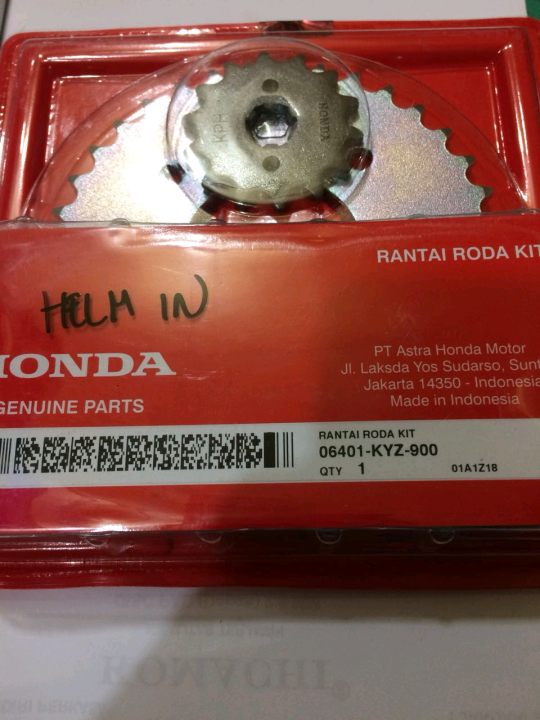 DRIVE CHAIN KIT GEARSET GEAR GIR GER SET KOMPLIT HONDA SUPRA X 125 HELM