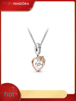 Pandoraˉ Necklace Pandoraˉ Love and Rose Necklace Set Womens Clavicle Chain ZT1098 New Year Gift แพนโดร่า สร้อยคอ