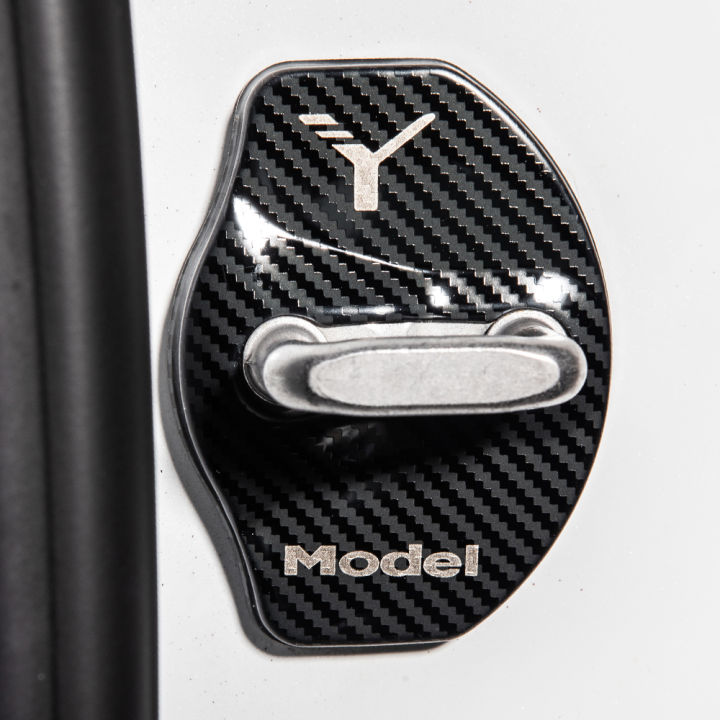 model3-y-car-door-lock-buckle-cover-for-tesla-model-3-accessories-tesla-model-three-carbon-fiber-stainless-steel