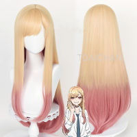 2022 My Dress Up Darling Marin Kitagawa Cosplay Wig Yellow Gradient Long Hair Purple Short Hair Kawaii Cute Halloween Carnival