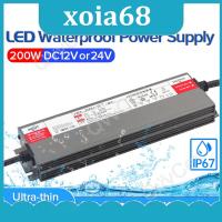 xoia68 Shop 200W LED Driver DC12V DC24V IP67 Waterproof Lighting Transformers for Outdoor Lights Power Supply AC100-265V 200W