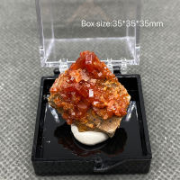 100 Natural Vanadinite mineral specimen quartz crystal specimen Collection Stones and crystals box size 35*35*35mm