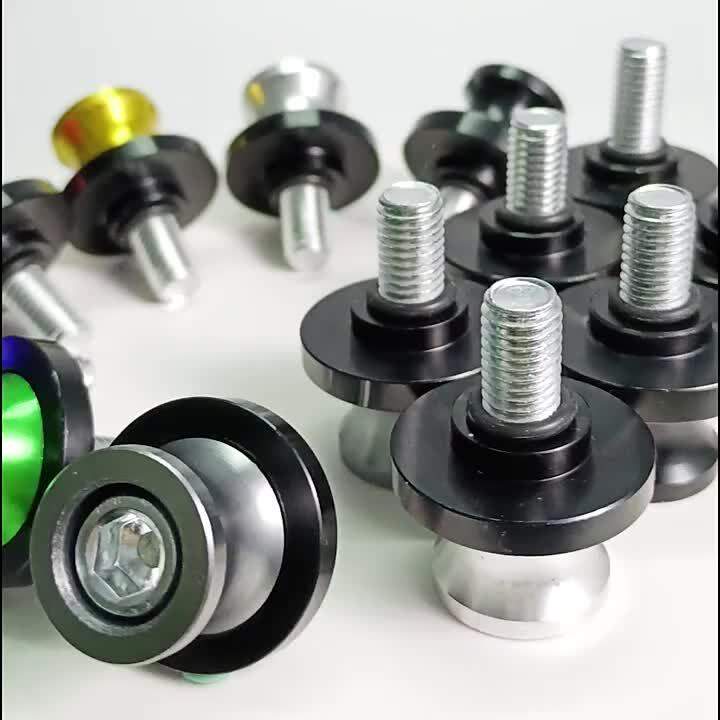 Swingarm Spools Slider Motorcycle Swing Arm Stand Screws M8 Aluminum
