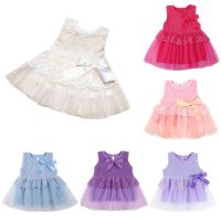 Party Wedding Kids Girls Princess Dress Lace Flower Bowknot Tutu Skirt