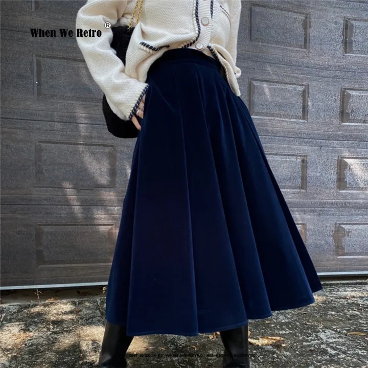 navy blue winter skirt