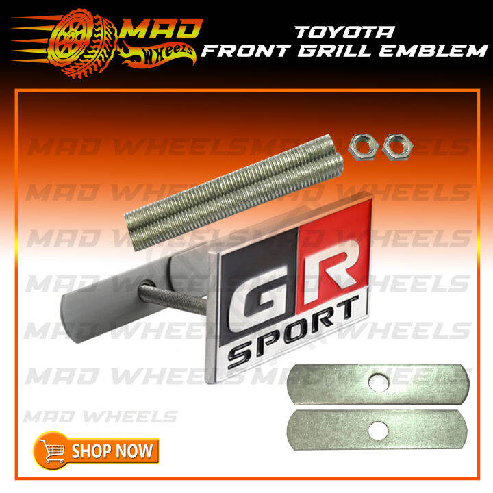 GR Sport Logo Front Grill Emblem For Toyota Corolla,Rav4,Hilux,Vios