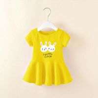 2023 New Children Summer Wear Bunny Pattern Girls Dress  by Hs2023