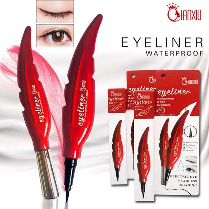 Eyeliner Daun Spidol Qianxiu Eyeliner Spidol Bentuk Daun Waterproof Hitam Lazada Indonesia