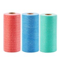 【cw】50pcsroll Dish Cloths Non- Fabric Cleaning Towel Reusable Bamboo Towels For Kitchen Towel Organic Dishes Cloth 【hot】