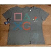 เสื้อยืด PlayStation สีเทา สกรีนลายหน้าหลัง พร้อมส่ง