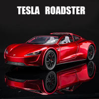 1:24เทสลา R Oadster Supercar ล้อแม็กรถของเล่นรุ่นพวงมาลัยเสียงและแสงเด็กของเล่นของสะสมของขวัญวันเกิด