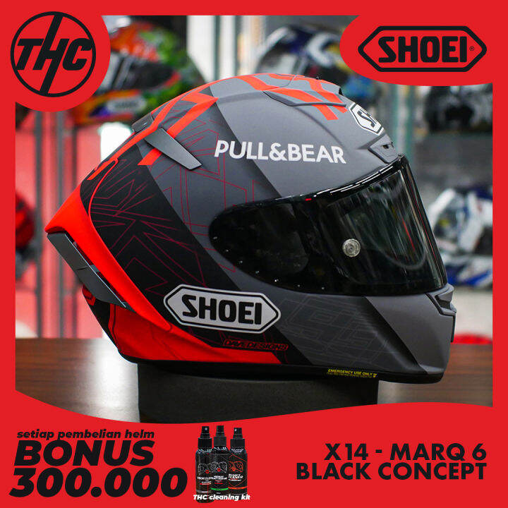 Helm SHOEI X14 / SHOEI Helmet New X14 Marquez 6 Black Concept 2.0