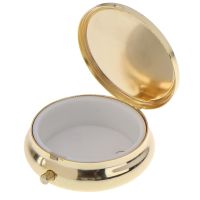 1PCS Gold Metal Round Pill boxes Medicine Organizer Container Medicine Case Pill Candy Box Storage Boxes