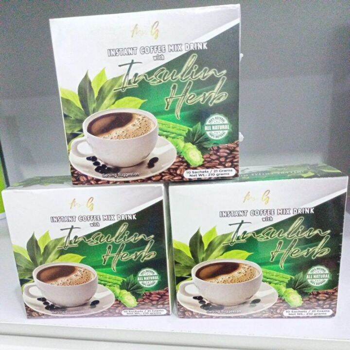 3 Boxes Insulin herb coffee Instant Mix Drink [30 Sachets]05/2024