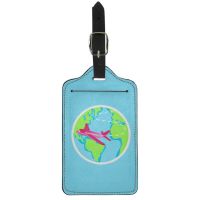 【DT】 hot  Twoheartsgirl Creative Aircraft Luggage Tags for Suitcases Luggage Case Identifier Name/ID/Address Women Travel Accessories Tag