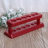 【COOL】 Buysob 1Pc Test Holder 6 Hole Plastic Rack Red Stand Burette Stand Shelf Laboratory Lab School Supplies Test Stand Shelf