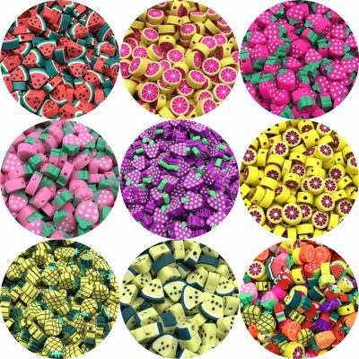 【CW】✹☊  30pcs/Lot 10mm Clay Beads Round Fruit Spacer Polymer Jewelry Making Accessories