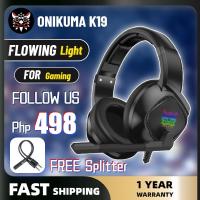 【Undine earphone】หูฟัง Undine K19 Headset Gaming Stereo Onikuma,หูฟัง RGB 3.5มม. พร้อมไมโครโฟน/ไฟ LED PS4 PC Univers