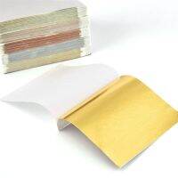 ✸❖ 100 Sheets 8x8.5cm Imitation Gold Silver Foil Paper Leaf Gilding DIY Art Nail Craft Birthday Party Cake Dessert Decoration