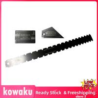 Kowaku 3ชิ้นคอกีตาร์ไม้บรรทัดตรงหยักสแตนเลส Fret Rocker