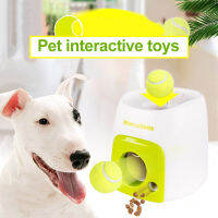 Interactive Cat Dog Food Dispenser Tennis Ball Outdoor Indoor Sport Exercise For Dogs Reward Machine ของเล่นช้าพร้อม Feeder