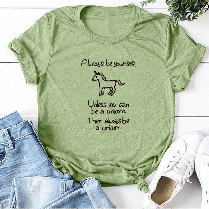 always-be-yourself-unicorn-letter-print-t-shirts-women-t-shirt-tops-women-cal-shirt-femme-tee-korean-style-ropa-para-mujer