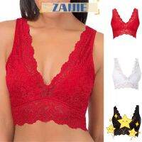 ZAIJIE Fashion Underwear Lace Bralette Women Bra Sport Plus Size Solid Color Comfortable Breathable Hollow Out/Multicolor