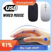 HONEYDEWD ภาพที่มองเห็นได้ Ultrathin เมาส์สำหรับเล่นเกม นักเล่นเกม USB Optics Forr เมาส์แบบมีสาย สำหรับ PC Acer แล็ปท็อป ปิดเสียงล้อ