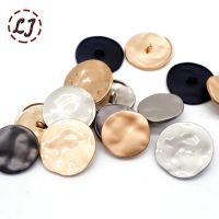 10pcs/lot fashion 25mm 22mm decorative buttons high quality Irregular plane gold buttons for shirt overcoat sewing accessory DIY Haberdashery