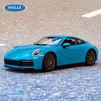 Welly 1:24 Porsche 911 Carrera 4S Alloy Sports Car Model Diecasts Toy Metal Vehicles Car Model Simulation Collection Kids Gift