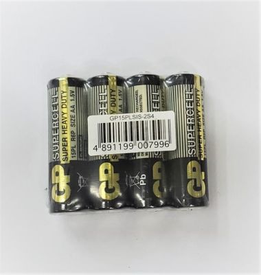 ถ่านคาร์บอนซิงค์ GP Supercell 15G-S4 AA 1.5V แพค 4 ก้อน