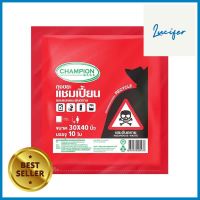 ถุงขยะ CHAMPION 30x40 นิ้ว สีแดง 10 ใบGARBAGE BAGS CHAMPION 30X40" RED 10PCS **คุณภาพดี**