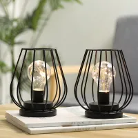 【YD】 2Pcs Table Lamp Battery Powered Lamps for Room Bedroom Weddings Parties Garden