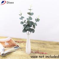 DISSO 1 Bouquet 4 สาขา อุปกรณ์ติดผนัง ของตกแต่งบ้าน ยูคาลิปตัสประดิษฐ์ ใบเงินสีเขียว พืชปลอม หญ้าจำลอง