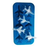 3D Blue Silicone Airplane Ice Mold Whiskey Wine Cocktail Juice Silicone Ice Cube Tray Maker Fondant Chocolate Mould Bar Tools