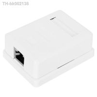 ✗✘ 2Pcs CAT6 RJ45 Junction Box Desktop Information Case 8P8C Ethernet Cable Connector Single Port Network Wiring Plastic Box