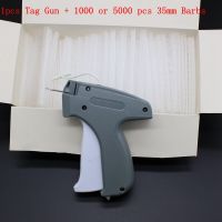 1pcs Tag Gun +1000 or 5000 pcs 35mm Barbs + 1 Needle For Clothing Garment Handheld Clothes Price Label Tagging Gun With Labels
