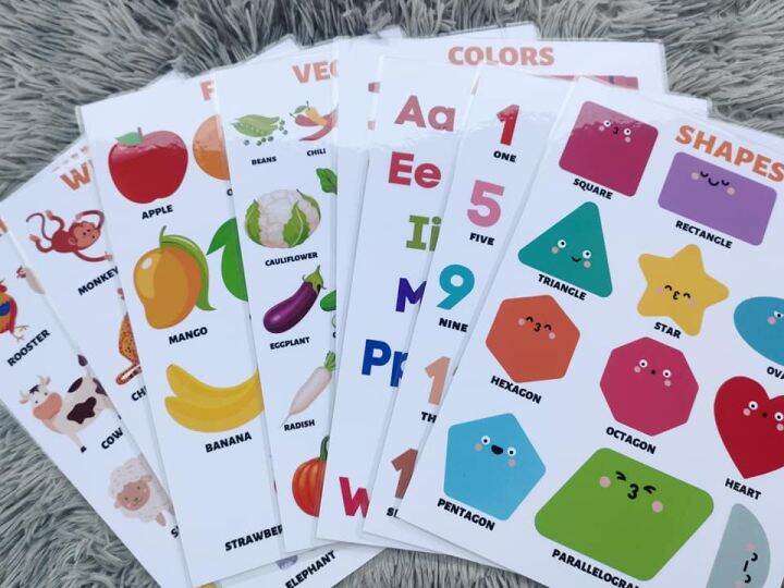 A4 LAMINATED KIDS WALL CHART- Eye-Catchy Educational Charts for ...