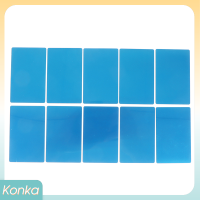 ✨ Konka นามบัตรโลหะเปล่า10ชิ้นการ์ดอลูมิเนียมอัลลอยด์แบบพิมพ์เลเซอร์แบบ DIY