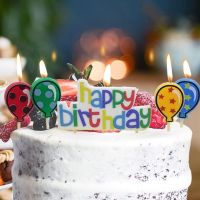 เทียนรูปHappy Birthday เทียนวันเกิด เทียนพิมพ์ลาย เทียนเป่าเค้ก เทียนปักเค้ก