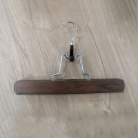 Wooden Skirt Hanger Pants Kledinghang Trouser Jeans Hangers Solid Wood Non Slip Clips Slack Clamp Hanger For Garment Clothes