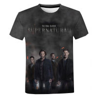 Supernatural 3D พิมพ์เสื้อยืดผู้ชายผู้หญิงลำลองแฟชั่น Streetwear เสื้อยืดแขนสั้นขนาดใหญ่ชาย Tees Tops Clothing