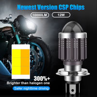 Dual Color Led Motorcycle Headlight 3000K 6000K Waterproof Headlamp High Low Beam Spot Bulb for Motorbike Motors