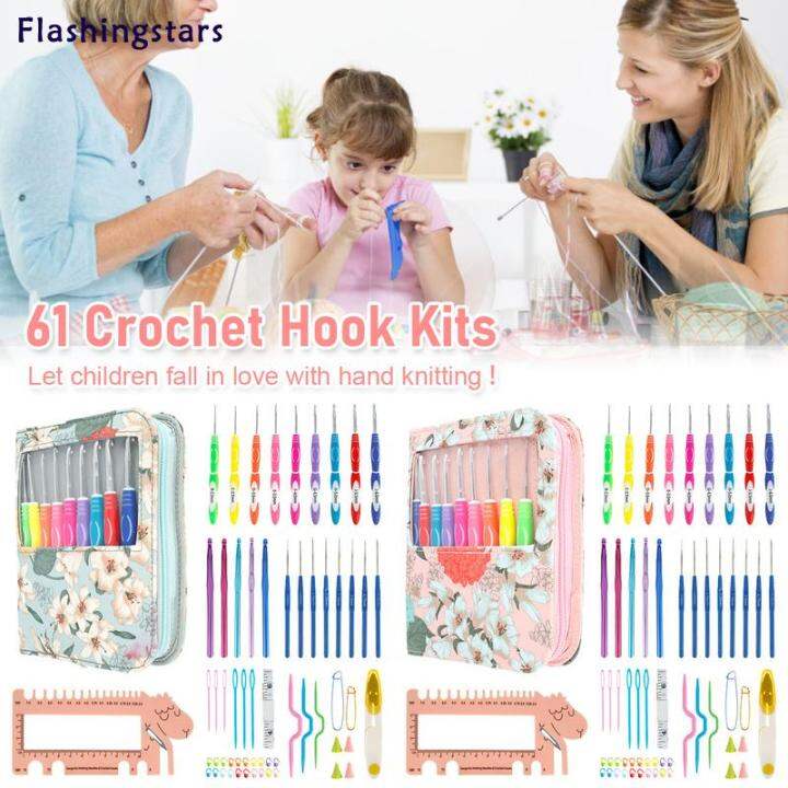 Crochet Hook Kit for Beginner and Experienced Crochet 61 Pcs Crochet