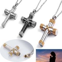 Rope Winding Urn Pendant Necklace Memorial Jewelry Lord Prayer Ash