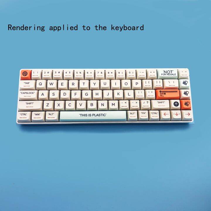 วัสดุ XDA สีขาวเรียบง่ายมีธีมพลาสติกพิมพ์ลายด้วยตนเอง PBT คีย์บอร์ดเล่น ...