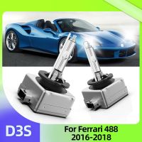 Roadsun หลอดไฟ35W D3s 6000K 2ชิ้นโคมไฟไฟซีนอนหน้ารถสำหรับ Ferrari 488รุ่นปี2016 2017 2018ไฟหน้ารถ