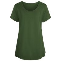 Ready Stock New Style Nursing Wear Round Neck Solid Color Short Sleeve Maternity