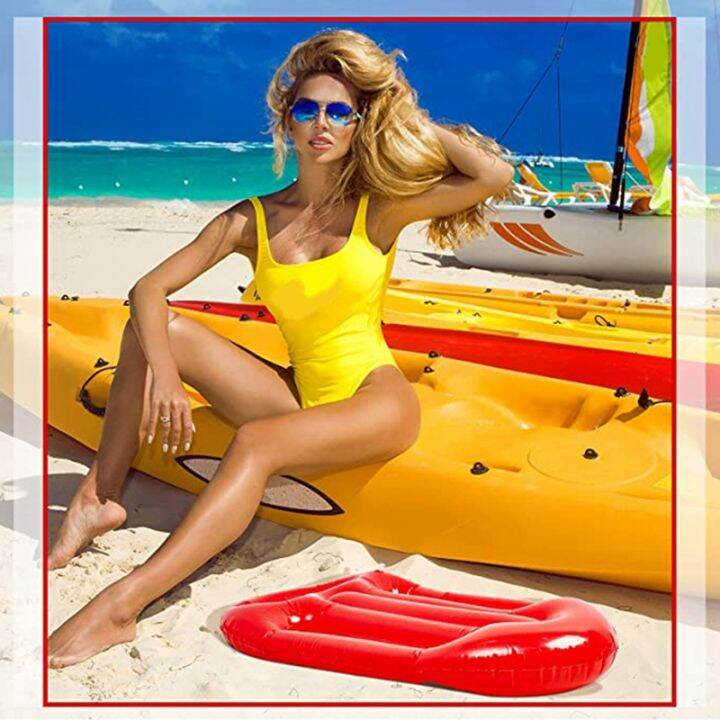 beach-lifeguard-inflatable-floating-board-children-practice-swimming-surfboard-red-inflatable-floating-board-blowing-toy